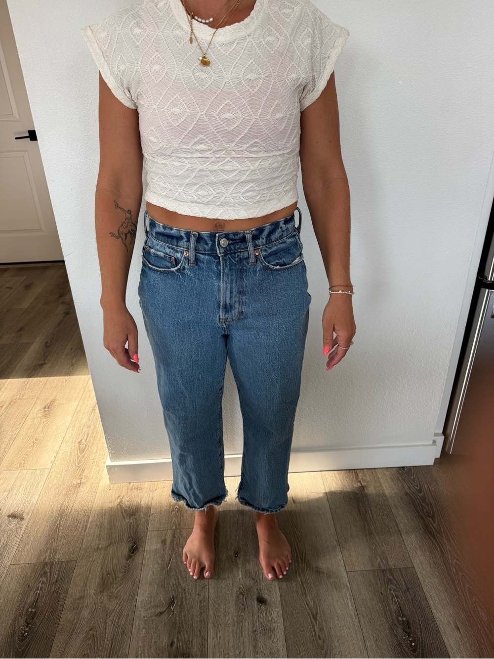Men’s Abercrombie jeans (worn by a woman)